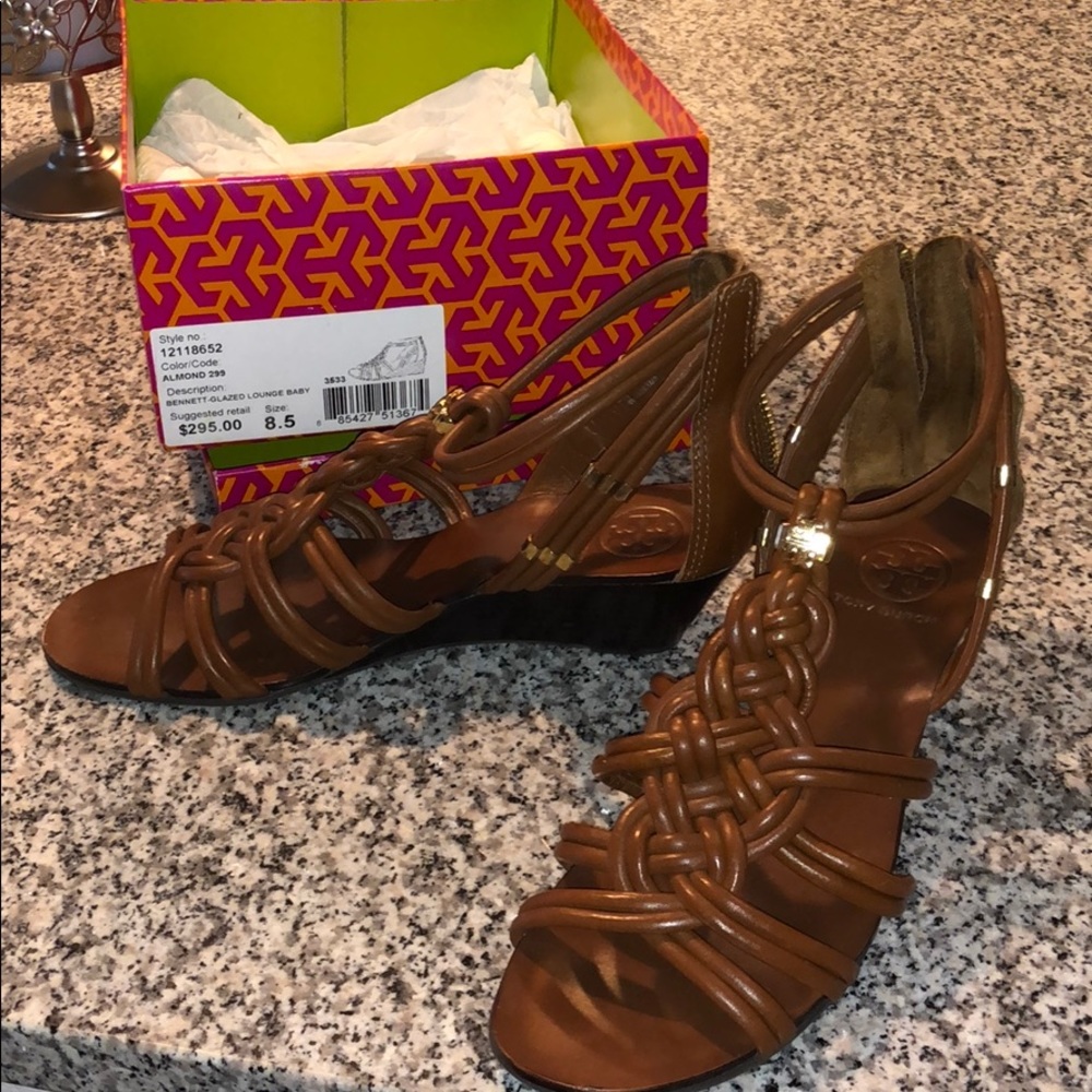 Tory Burch Bennett Glazed Lounge wedges